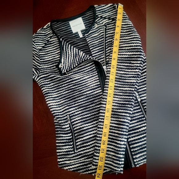 Avec Les Filles Jacket - TweedKnit Faux LeatherTrim - Picture 6 of 8